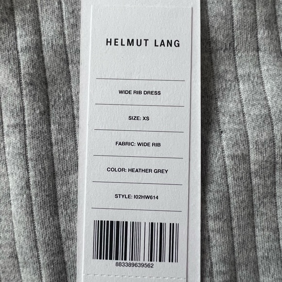 HELMUT LANG short sleeve 100% cotton Cut Slash Sleeve Gray Dress size XS - Picture 5 of 10